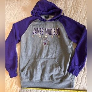 James Madison University JMU purple & grey embroidered Hoodie - men’s size M